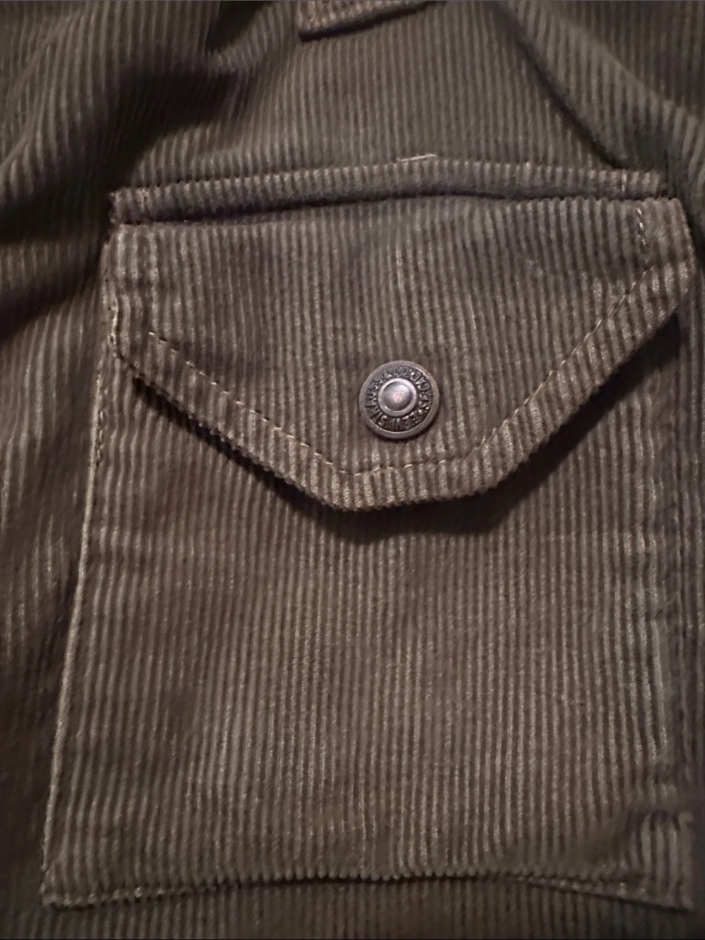 Vintage Y2K Yak Pak - Levi's Olive Corduroy Tote Bag with Front Flap Pockets